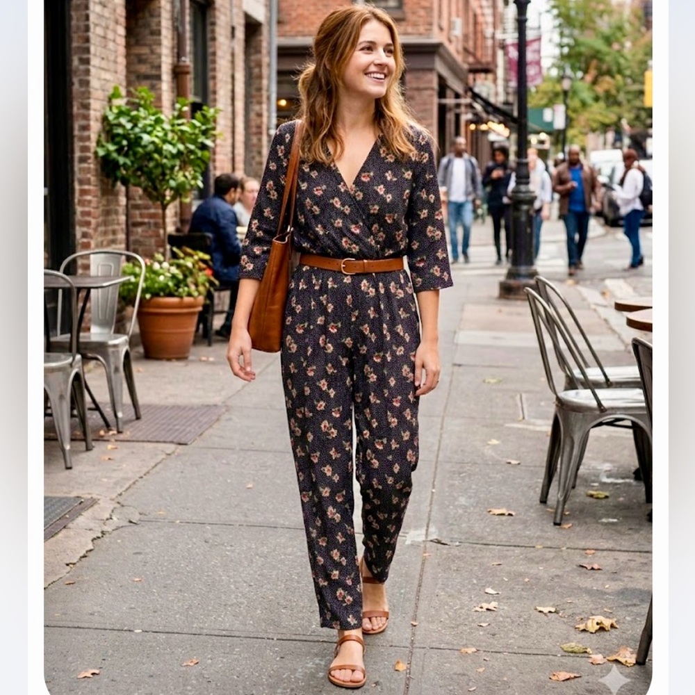 Molly Bracken Black Floral Jumpsuit